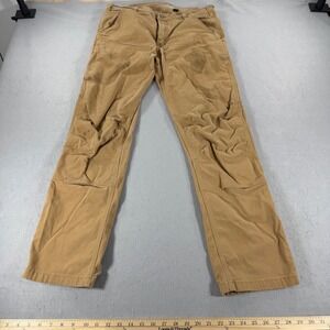 Carhartt Double Front‎ Work Pants Mens 34x32 Tan Relaxed Straight Utility